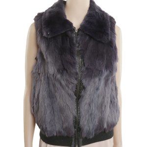 Ruiyi Women's Sleeveless Faux Fur Vest - Elegant Fashion - Black, Small Size